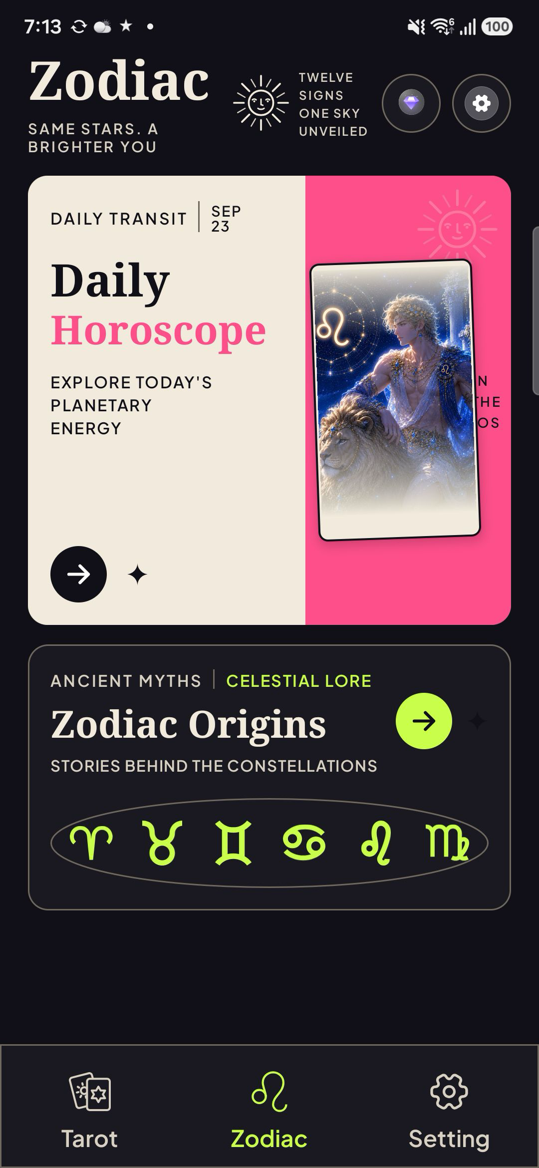Zodiac home with Horoscope and Zodiac Origins